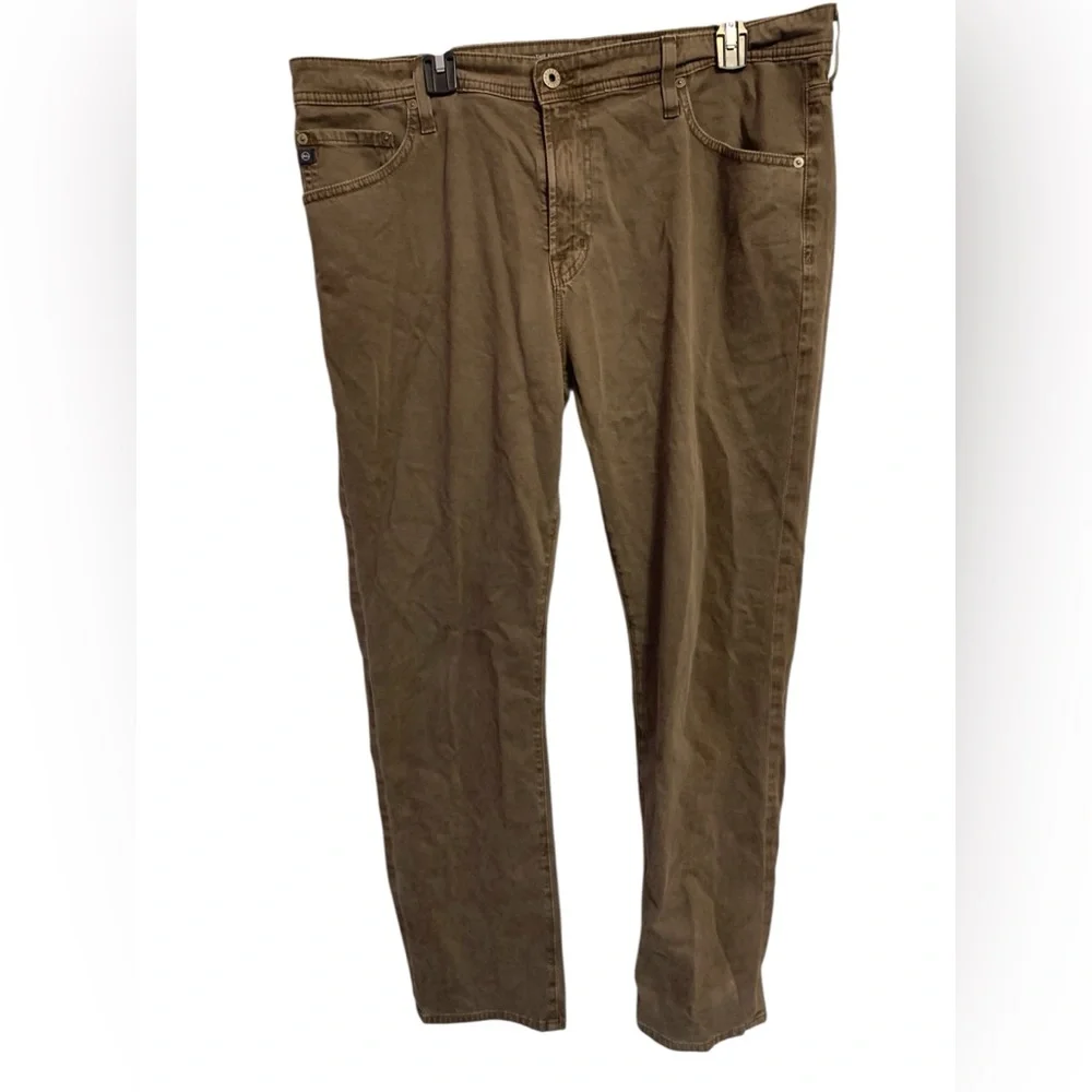 Mens Adriano Goldschmied AG Jeans The Everett Slim‎ Straight in Brown sz 38 x 32